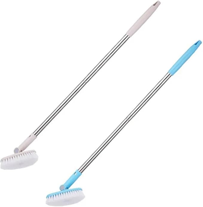 Long Handle Floor to Dead Corner Hard Hair Tile Wash Toilet Home Bathroom Cleaning Brush(Blue)