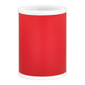 Kraftware Rainbow Oval Wastebasket with Plastic Liner Adding Color and Fun to the Bathroom and All Other Rooms in the Home or Entertainment Space 13 Quart Capacity 2 piece Set Red