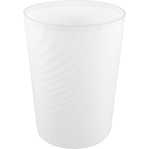 BESPORTBLE Small Plastic Trash Can with Pressure Ring Household Wastebasket Bin for Kitchen Office Bathroom and Bedroom Stylish Open-top Garbage Container for Home Use