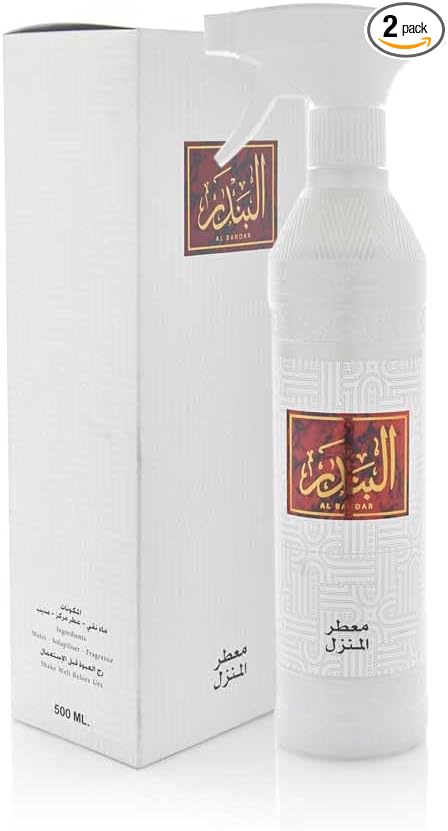 Al Bandar House Freshener 500 ml (Pack of 2) – Long-Lasting Arabic-Style Room &amp Fabric Spray for Home Office &amp Car | Premium Air Freshener Mist