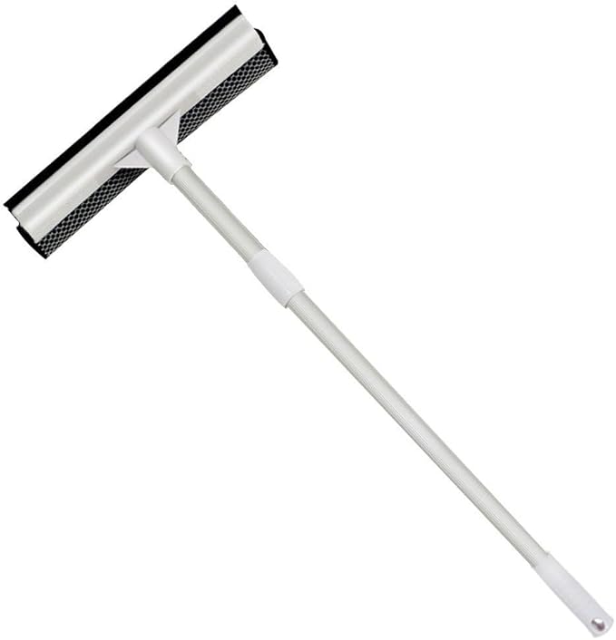 Retractable Glass Window Cleaning Tool Double-Sided Window Cleaner Bathroom Cleaning Scraper car Window Cleaning BrushWhite4785cm