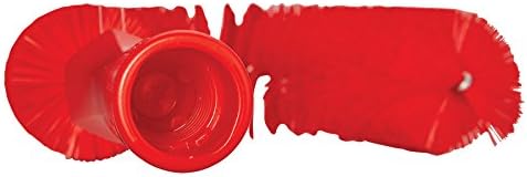 Vikan 53724 Hook Brush - 14.17-Inch Curved BPA-Free Pipe Tube and Gutter Cleaner Compatible with Vikan Extension Poles Red