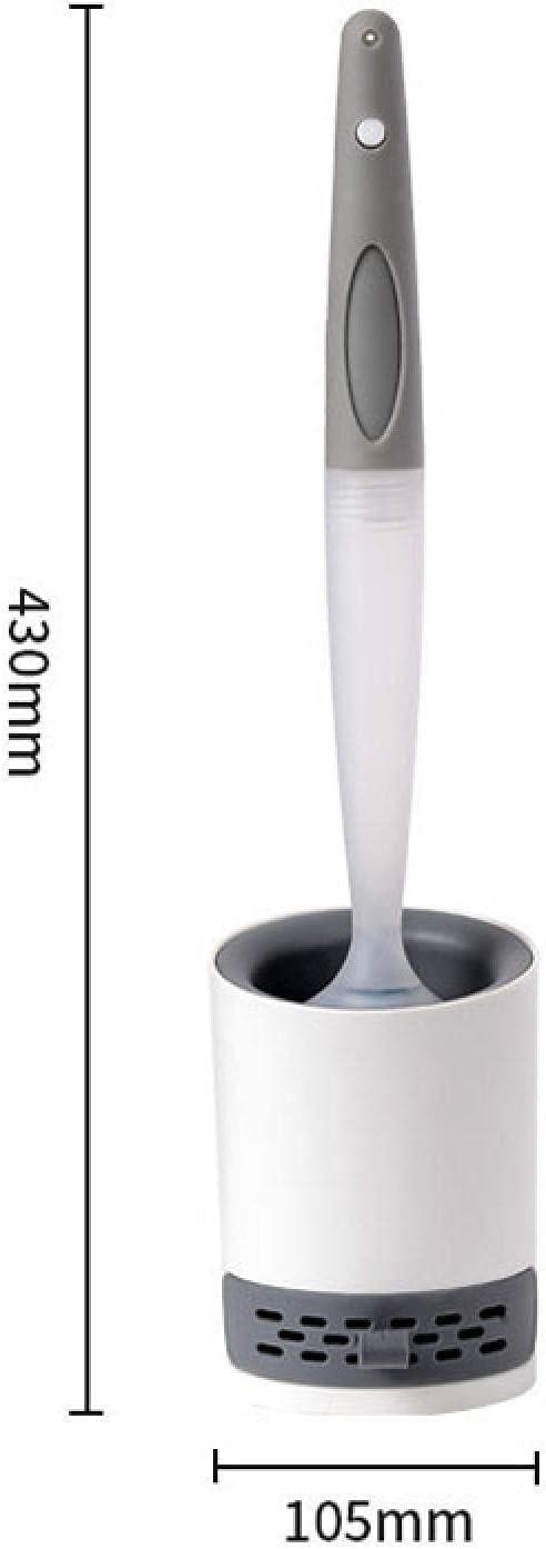 Silicon Toilet Bowl Cleaning Brush SetWall Mount Toilet Brush Refillable Toilet Brush Diatom Mud Absorbent Soft Bristled Silicone Toilet Brush