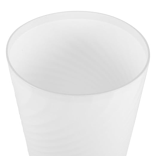 BESPORTBLE Small Plastic Trash Can with Pressure Ring Household Wastebasket Bin for Kitchen Office Bathroom and Bedroom Stylish Open-top Garbage Container for Home Use