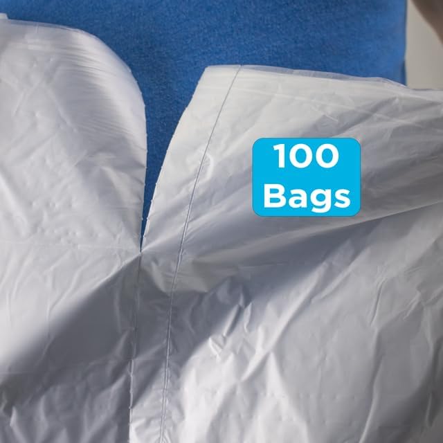 40-45 Gallon Trash Bags 1.1 Mil Thickness Clear Bags 45 Gallon Trash Bags Heavy Duty 40 x 46 100 Count Ideal for Janitorial Industrial Recycling