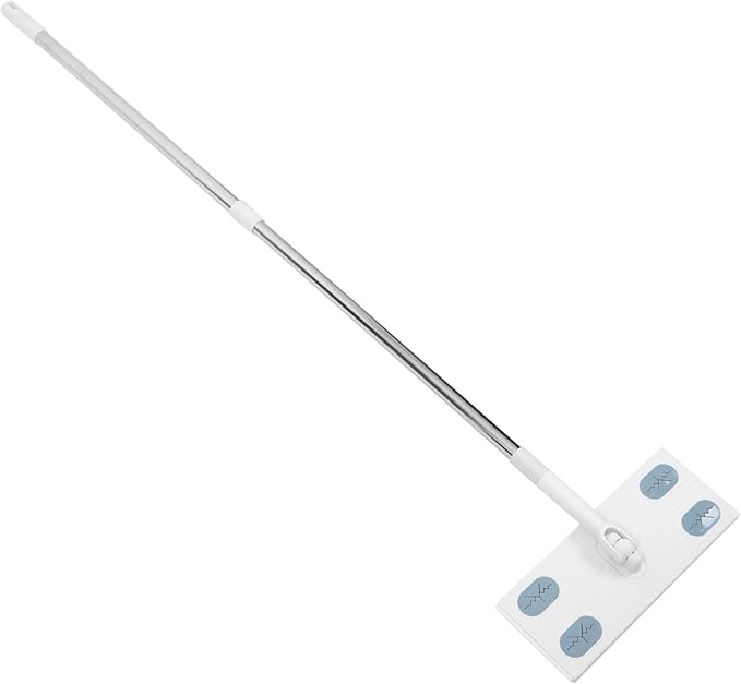 Household Dust Mop with Detachable Head Convenient Flat Cleaning Mop for Easy Compatible with Face Towels for Hardwood and Tile Surfaces