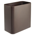 mDesign Small Metal 2.4 Gallon/9 Liter Trash Can Wastebasket Garbage Bin for Bathroom Slim Rubbish Waste Bin Trashcans - Mirri Collection - Bronze
