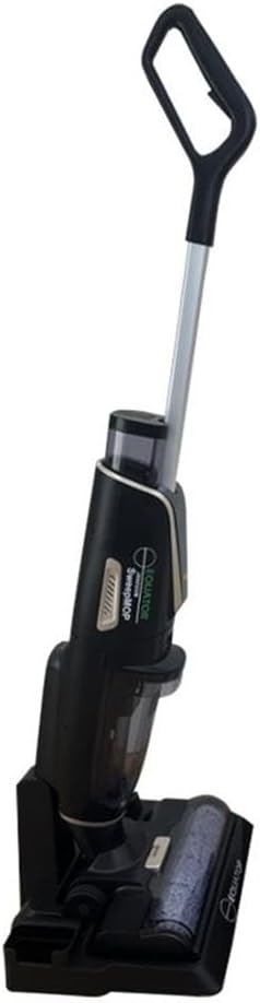 Equator Smart 3-in-1 Vacuum Sweeper Mop for Floor + Carpet Self-Cleaning Voice Prompt 8 lbs (Black)