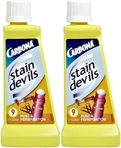 Carbona Stain Remover #9 Bundle Stain Devil Combo Set for Stain Devils #9 Rust &amp Perspiration Stain Removers - 1.7 oz - 2 pk by Carbona &amp Convenient Magnetic Shopping List by Harper &amp Ivy