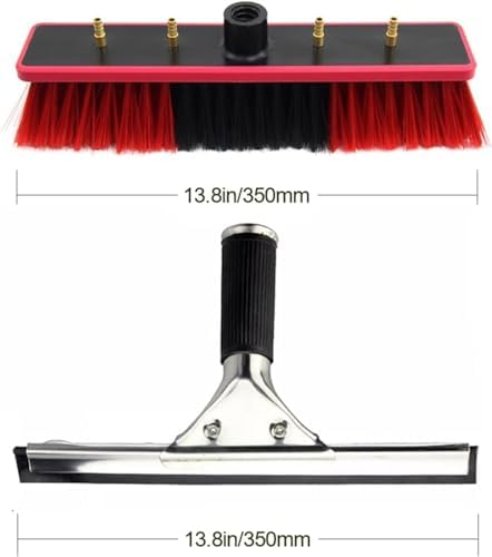 Glass Cleaning Brush Home Water Fed Telescopic Pole Kit Solar Panel Brush Rotating for Photovoltaic PanelTelescopic Water Fed Pole Kit 3.6-11M for Window &amp Solar Panel Cleaning Includes Bru