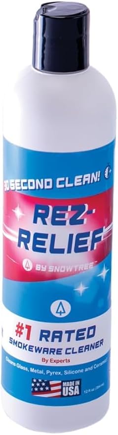 SNOWTREE - BoroBuddy Pro Magnetic Glass Cleaner + Rez Relief Liquid Cleaning Solution Bundle | Green BoroBuddy with 12 oz Rez Relief 420 Liquid Cleaner for Glass Metal Ceramic &amp Silicone