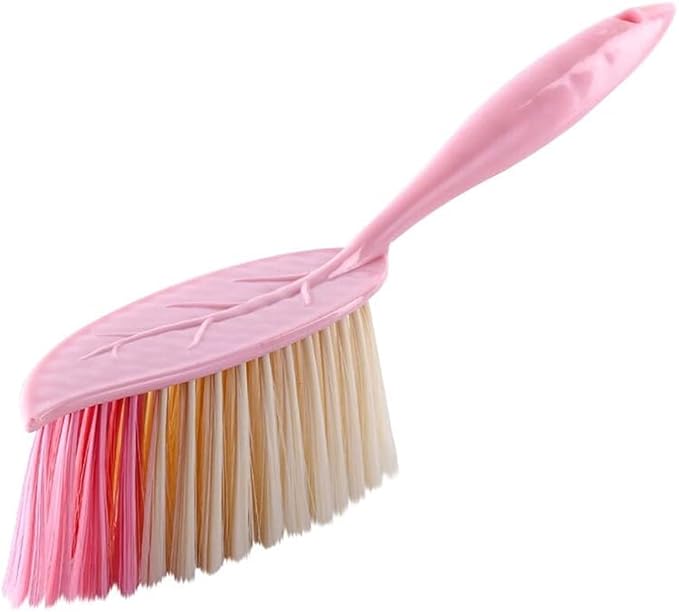Dust Brushes Multifunctional Cleaning Brush Suitable for Hotel Family Clothes Dust Hair Sofa Bed Sheets Bedspread Carpet Cleaning Hand Broom Cleaning Brush(Pink)