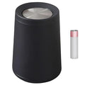 10L / 2.6Gal Metal Black Trash Can with Swing Lid Modern Brass Garbage Can with Removable Inner Decorative Unique Waste Basket for Bathroom Bedroom Office Hotel (Black)