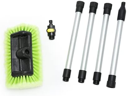 Forgrace Car Wash Brush 12 with Long Handle 60 Inch Soft Bristle Scrub Brush for Car Truck Boat RV House Siding Deck Camper Exterior Washing Cleaning Tool Green