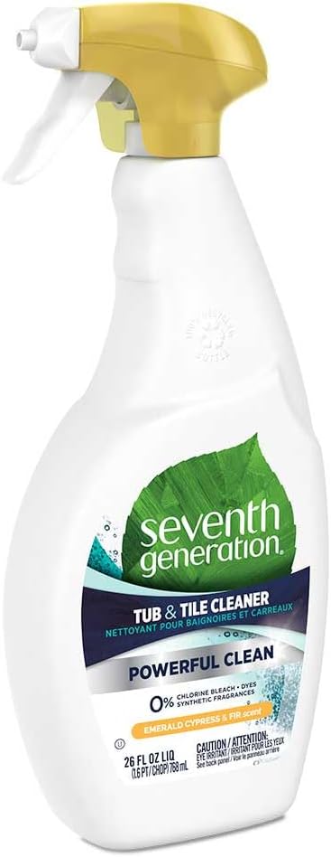 Seventh Generation Tub &amp Tile Cleaner Emerald Cypress &amp Fir Scent 26 Fluid Ounce (Pack of 8)
