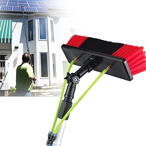 Telescopic Glass Cleaning BrushWindow Cleaning Pole Outdoor Water Fed Telescopic Brush Water Fed Pole Kit with Hose Solar Panel Cleaning System Outdoor Washing Equipme