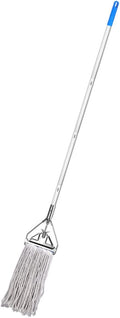 Aluminum Wet Dry Mop Cotton Head Heavy Duty Triangular Floor Cleaning Tool for Hardwood Tile Cement Floors Highly Absorbent Sturdy Home Office Use