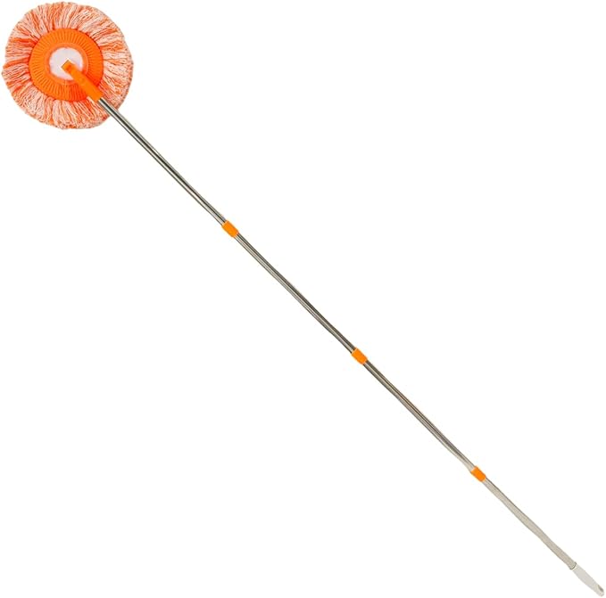 Spin Mop for Floor Cleaning360° Rotatable Adjustable Cleaning Mop with 4 Mop HeadExtendable Wall Cleaning Mop Wall Cleaning Bathroom Cleaning Household Supplies