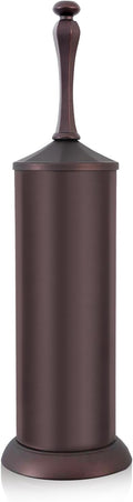 Bronze Toilet Brush and HolderExtra Long Handled Toilet Brush for BathroomStainless Steel Heavy Duty Toilet Bowl BrushDeep Cleaning Modern Toilet Cleaner Brush -Space Saving Covered Brush Durable