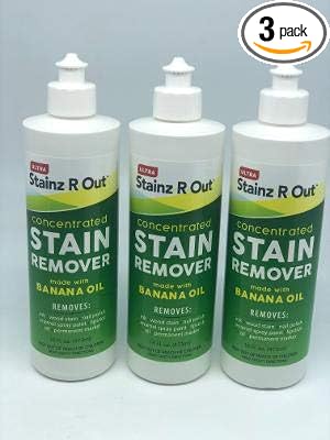 Ultra Stainz R Out Concentrated Stain Remover 16 oz Bottles x 3. Original Banana Oil Formula from The Inventor