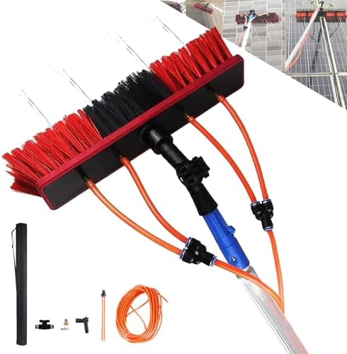 Window Cleaning Pole Water Fed Telescopic Brush Window Cleaner Kit Extendable Solar Panel Washing Equipment Cleaning Conservatory Roof