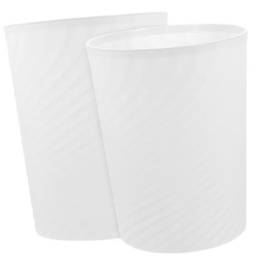2Pcs Simple Style Plastic Trash Can Lightweight Bathroom Wastebasket for Home Office Kitchen Compact Garbage Bin for Clean Tidy Living Spaces