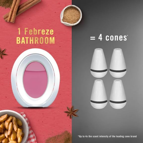 F.e.b.r.e.z.e Small Spaces Air Freshener Odor-Fighting Baked Cinnamon Apple Scent 3 Count