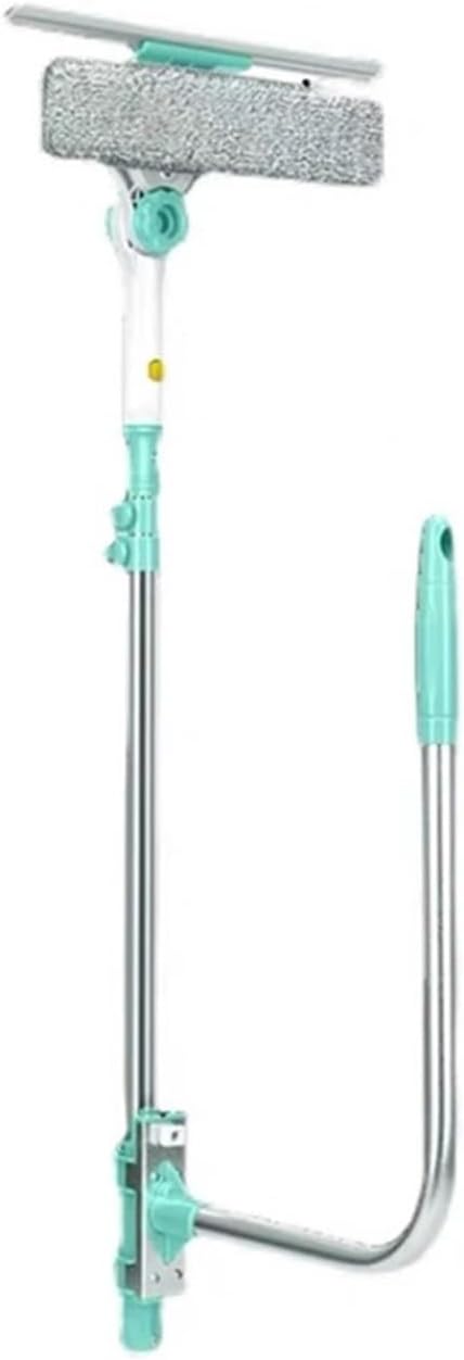 Compatible For Extendable Window Glass Cleaning Household Tool Building Retractable Pole Washing Brush Dry Wet Scraper Wiper