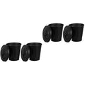 PRETYZOOM 4pcs Small Galvanized Trash Can Lid Wastebasket for Indoor Plants Nursery Pot Storage Bin
