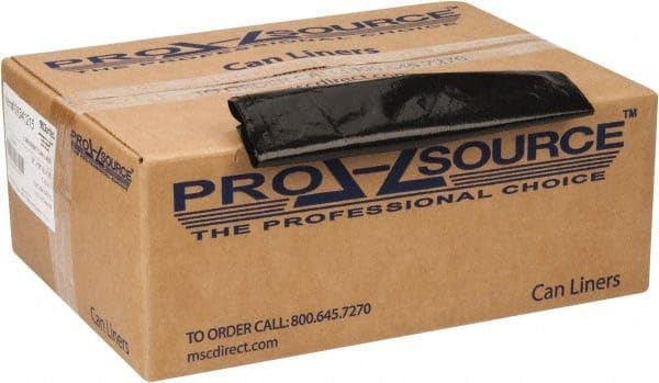 PRO SOURCE Black Heavy-Duty Black 1.25 mil Trash Bags: 60 Gallon Size (Pack of 100)