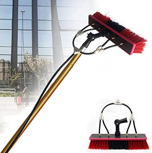 Glass Cleaning Brush Home Water Fed Telescopic Pole Kit Solar Panel Brush Rotating for Photovoltaic PanelWindow Cleaning Pole Window Cleaning Brush Equipment Water Hose Fed Pole Cleaning P