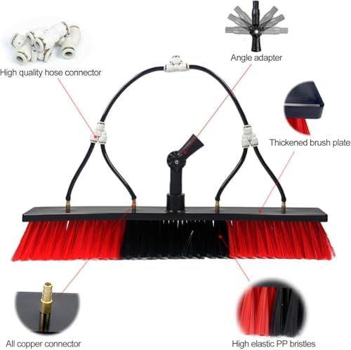 Glass Cleaning Brush Home Water Fed Telescopic Pole Kit Solar Panel Brush Rotating for Photovoltaic PanelTelescopic Window Cleaning Pole with Water Fed Brush Extendable 10.8M Pole for Conse