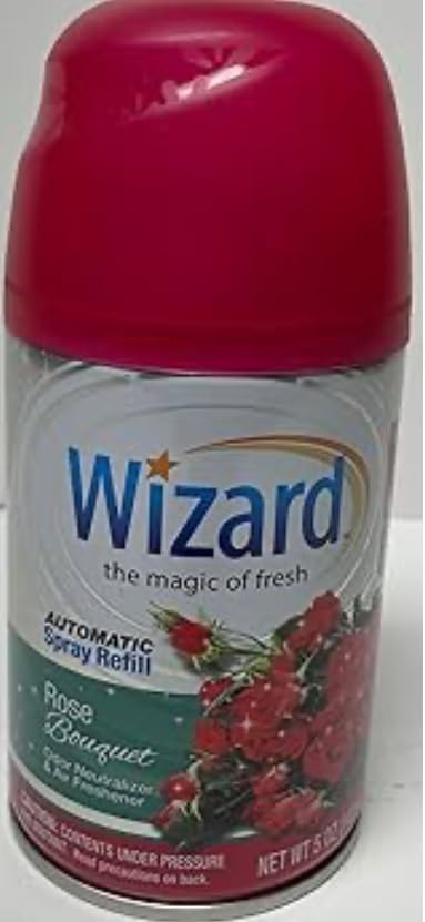 Wizard Automatic Spray 5Oz Refill (Package May Vary) Pack of 6 (Rose bouquet 6)