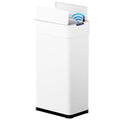 TLSUNNY 13.2 Gallon Automatic Trash Can Stainless Steel Motion Sensor Garbage bin Smart Trash Can W/Butterfly Lid Bag Retainer Ring and Display Light for Living RoomKitchenOffice (White 50L)