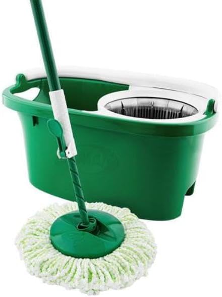 14 in. Tornado Spin Mop Green &amp White