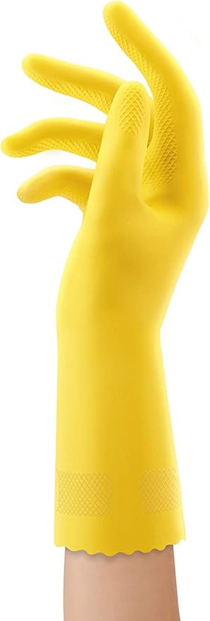 Playtex HandSaver Reuseable Rubber Cleaning Gloves (Medium 12 Pairs) Everyday Protection Reusable Household Gloves