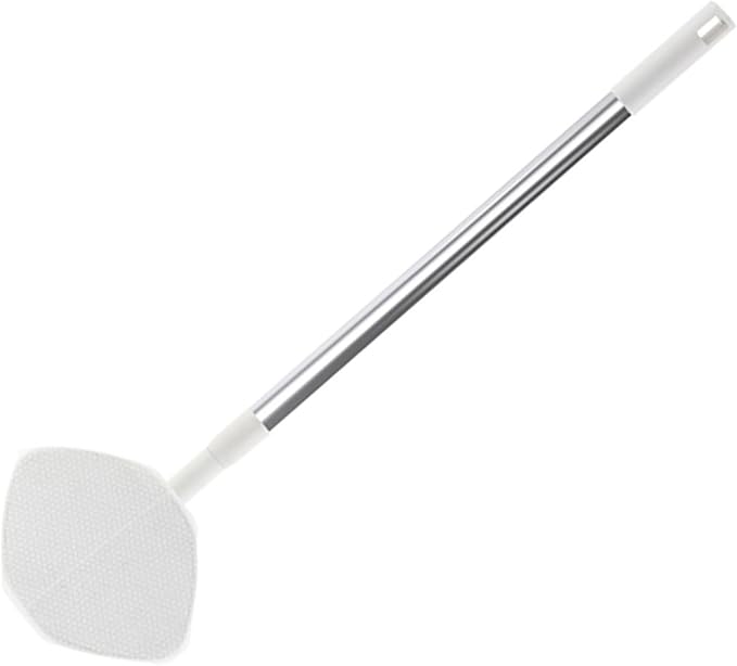UPKOCH Retractable Dust Mop with Rotatable Triangle Head Handheld Household Cleaning Mop for Floor and Desktop White Extendable Handle Static Dust Removal for Home Use