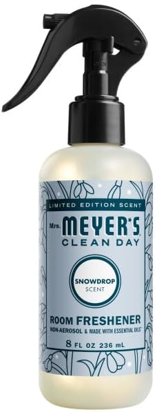 Mrs. MEYER'S Clean Day Snow Drop Scent Variety Pack Liquid Hand Soap 12.5 Fl Oz Dish Soap 16 Fl Oz Multi-Surface Cleaner 16 Fl Oz Room Freshener 8 Fl OzHand Soap Refill 33 Fl Oz 1 CT