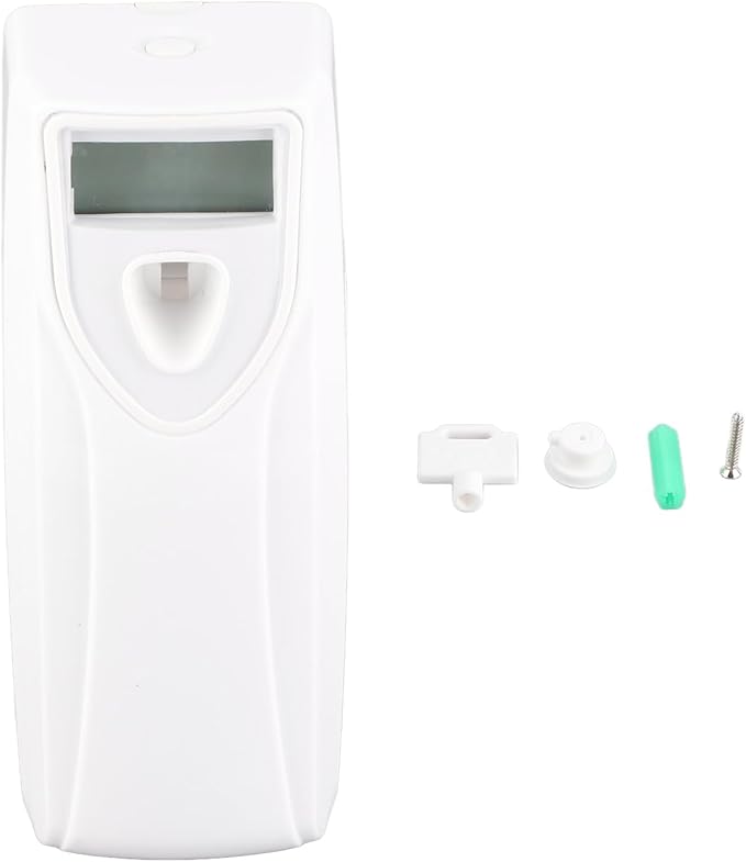 Automatic Fragrance Dispenser with Timer Wall Mount Freshener Perfume Sprayer Machine LCD Display Adjustable Settings Ideal for Home Office Hotel White