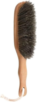 Horsehair Brushes Horsehair Bristles Duster with HookHand Broom Cleaning BrushesWooden Brush for Furniture Patio BedCarBedCouchGardenFurnitureClothesKitchen(Round)
