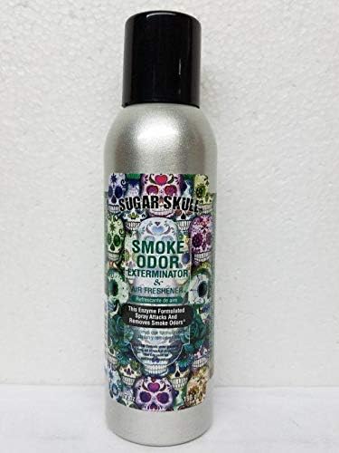 Smoke Odor Exterminator 198 gm/ 7 oz Large Spray Assorted Sugar Skull Set of Three Cans.Includes Sugar Skull Glazed &amp Caramel Vanilla Latte.