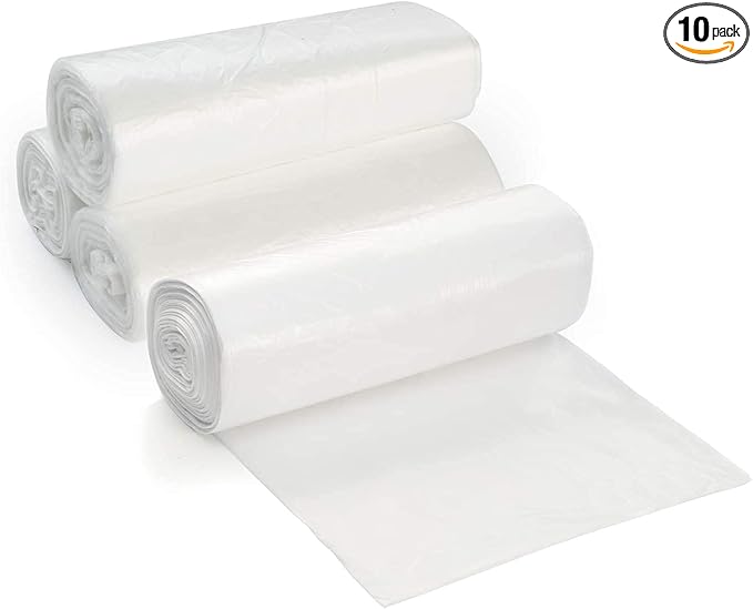 Dealmed Trash Bag | Made in USA | 20-30 Gallon 30 x 36 1 mil Clear | 25/Roll 10/Case