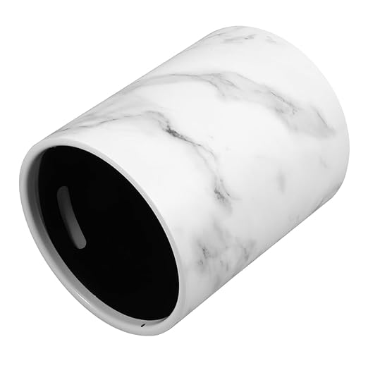 PRETYZOOM Marble Pattern Trash Can Garbage Container for Home Office Bedroom and Kitchen Stylish Wastebasket for Spaces Material Easy to Clean