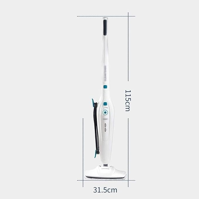 Vacuum and Steam Mop All in One Compact Bagless Wet-Dry Vacuum Cleaner with HEPA Filtration Cord Rewind and Comfort Handle Steam Upright Vac for Hardwood Tile Floors Home and Office