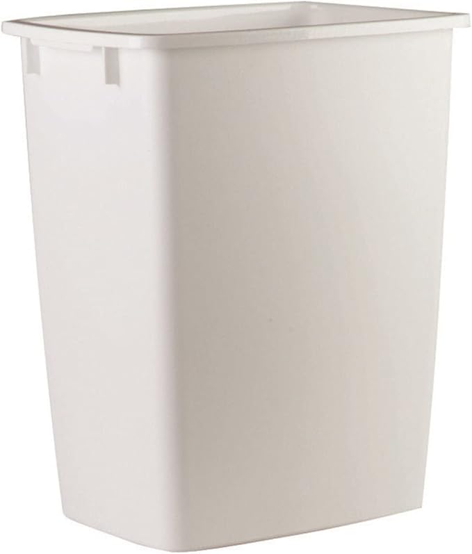 Rubbermaid 2806-TP-WHT Plastic Kitchen Wastebasket White 36-Qt. - Quantity 6