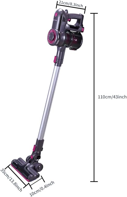 Half Scale Cordless Vacuum Cleaner Lightweight Stick Vacuum with Powerful Suction Runtime Self-Standing Rechargeable Vacuum Cleaners for Home Hardwood Floor Carpet Pet Hair 2500mAh Battery