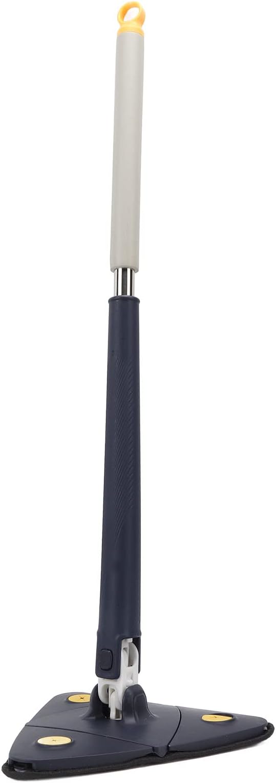 Extendable Triangle Mop 360 Degree Rotary Cleaning Mop for Home Bathtub Floor Wall - Durable ABS and Stainless Steel Quick Water Absorption Corner Cleaning