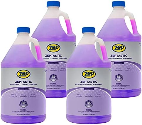 Zep Zeptastic All-Purpose Cleaner and Degreaser - 1 Gallon (Case of 4) 325724 - Refreshing Lavender Fragrance Cuts Through Grease and Grime Powerful No Rinse Formula