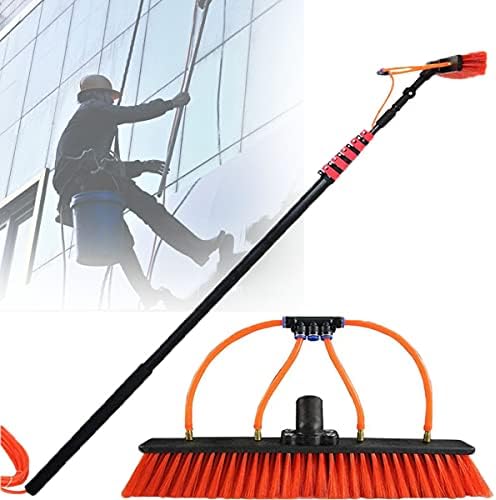 Glass Cleaning Brush Home Water Fed Telescopic Pole Kit Solar Panel Brush Rotating for Photovoltaic PanelWater Fed Pole Kit Telescopic Solar Panels Cleaning Pole Window Cleaning Equipment