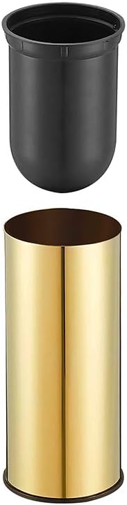 BGL Toilet Brush Holder Gold Stainless Steel 304 Gold Round Freestanding Toilet Bowl Brush and Holder for Bathroom
